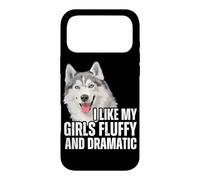 Custodia per iPhone 17 Pro Max Mi piace il soffice e drammatico cane divertente Siberian Husky delle mie ragazze