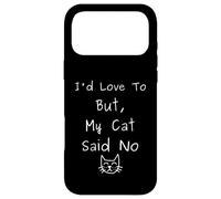 Custodia per iPhone 17 Pro Max Mi piacerebbe ma il mio gatto ha detto che non è divertente introverso sarcastico