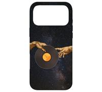 Custodia per iPhone 17 Pro Max Michelangelo DJ Creation Of Adam Hands Art - Disco in vinile anni '90