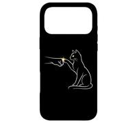Custodia per iPhone 17 Pro Max Midnight Cat Touch Magical Bond Line Art Cat Silhouette