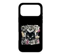Custodia per iPhone 17 Pro Max Midnight Mischief Black Cat, design grunge punk