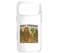 Custodia per iPhone 17 Pro Max Migliori Amici Divertente Bigfoot e Alien Cryptid, UFO, Fantascienza