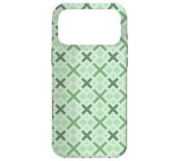 Custodia per iPhone 17 Pro Max Mint Sage Green Crosses Fresh Natural Green Art Deco Pattern
