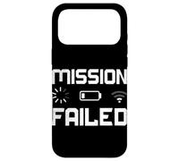 Custodia per iPhone 17 Pro Max Missione fallita batteria scarica Gamer Joke Console di gioco Umorismo