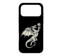Custodia per iPhone 17 Pro Max Mitico Drago Holding Sun Orb Vintage Art