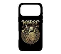 Custodia per iPhone 17 Pro Max Mitologia norrena armi guerrieri vichinghi rune vintage