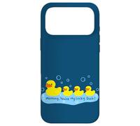 Custodia per iPhone 17 Pro Max Mommy You're My Lucky Duck Cute Rubber Ducky