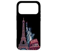 Custodia per iPhone 17 Pro Max Mondiali d'interesse Torre Eiffel, Statua della Libertà, Colosseo
