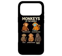 Custodia per iPhone 17 Pro Max Monkeys of the World Maglietta carina specie di primati