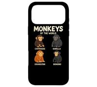Custodia per iPhone 17 Pro Max Monkeys of the World Maglietta carina specie di primati
