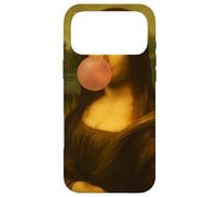 Custodia per iPhone 17 Pro Max Monna Lisa Bubble Gum Parodia Storia dell'arte Umorismo
