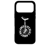 Custodia per iPhone 17 Pro Max Monociclo vintage divertente dire della vita è tutto sull'equilibrio