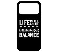 Custodia per iPhone 17 Pro Max Monociclo vintage divertente dire della vita è tutto sull'equilibrio