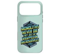 Custodia per iPhone 17 Pro Max Monoliths Never Die - Divertente sviluppatore di architettura software