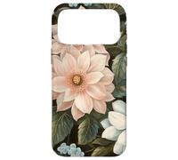 Custodia per iPhone 17 Pro Max Morbido bouquet floreale | Rose crema e accenti blu