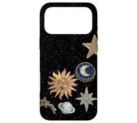 Custodia per iPhone 17 Pro Max Mosaico celeste di mezzanotte vintage Cosmic Sun Trendy Y2K