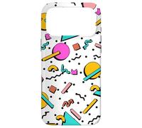 Custodia per iPhone 17 Pro Max Motivo geometrico vintage retrò anni '80 e '90 nostalgia