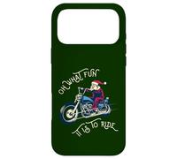 Custodia per iPhone 17 Pro Max Motociclista Babbo Natale Moto Fan Merry Christmas Holiday Uomo Donna