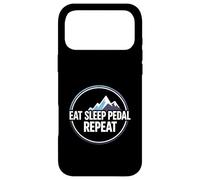 Custodia per iPhone 17 Pro Max Mountain Biking Cyclist Eat Sleep Pedal Repeat