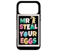 Custodia per iPhone 17 Pro Max Mr Steal Your Eggs Coniglio Divertente Pasqua Domenica Uovo Pasqua