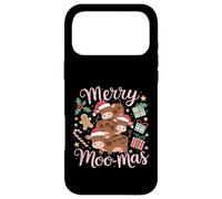 Custodia per iPhone 17 Pro Max Mucca carina Merry Moo-mas divertente mucca di Natale
