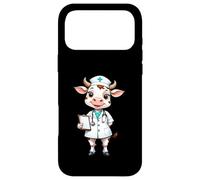 Custodia per iPhone 17 Pro Max Mucca Dottoressa - Personaggio Cartoon con Cartella Clinica