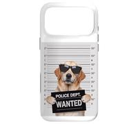 Custodia per iPhone 17 Pro Max Mugshot Style Art Golden Retriever GR Dog Goldie