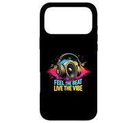 Custodia per iPhone 17 Pro Max Music Headphones DJ Feel The Beat Live The Vibe Retro Sound