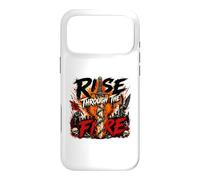 Custodia per iPhone 17 Pro Max Musica Heavymetal Rise Through The Fire e Angel Skull