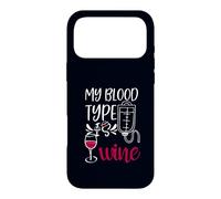 Custodia per iPhone 17 Pro Max My Blood Type is Wine Nurse Sarcastico Wine Fan Lovers Design