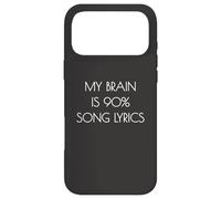 Custodia per iPhone 17 Pro Max My Brain is 90% Testo canzone Music Lover's Fun Theme