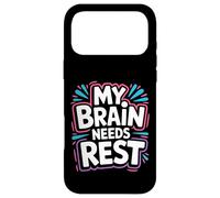 Custodia per iPhone 17 Pro Max My Brain Needs Rest Burnout Stanco Umore Esausto |-