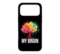Custodia per iPhone 17 Pro Max My Brain Tree Rainbow Splash Neurodivergente Adulto