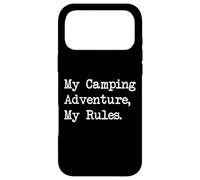 Custodia per iPhone 17 Pro Max My Camping Adventure My Rules Citazioni divertenti