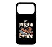 Custodia per iPhone 17 Pro Max My Dachshund Is My Coworker Bassotto Smart Working