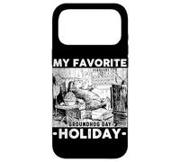 Custodia per iPhone 17 Pro Max My Favorite Holiday Groundhog Funny Groundhog Day