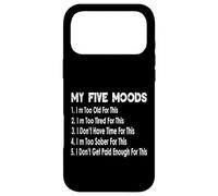 Custodia per iPhone 17 Pro Max My Five Moods Funny Sarcastic Snarky Adult Humor Pun Joke