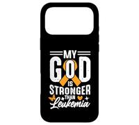 Custodia per iPhone 17 Pro Max My God Is Strong Than Leukemia