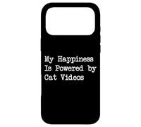 Custodia per iPhone 17 Pro Max My Happiness is Powered by Cat Videos Amante dei gatti