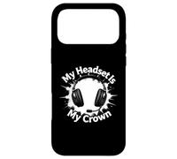 Custodia per iPhone 17 Pro Max My Headset Is My Crown Funny Gamer Gaming Graphic