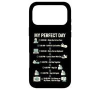 Custodia per iPhone 17 Pro Max My Perfect Day Cat Schedule Divertente Amante dei gatti Vita felina