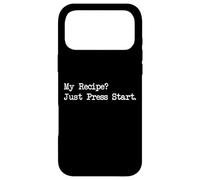 Custodia per iPhone 17 Pro Max My Recipe Just Press Start Funny Gamer Citazione