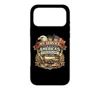 Custodia per iPhone 17 Pro Max My Service Americas Freedom Veteran Eagle Flag Patriots 1776