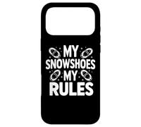 Custodia per iPhone 17 Pro Max My Snowshoes My Rules Citazione divertente con racchette da neve