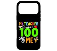Custodia per iPhone 17 Pro Max My Teacher Survived 100 Days Of Me Studente Insegnante Bambini Ragazzi