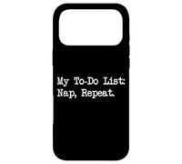 Custodia per iPhone 17 Pro Max My To-Do List Nap Repeat Funny Napping Citazioni Abbigliamento