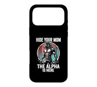 Custodia per iPhone 17 Pro Max Nascondi la tua mamma The Alpha is Here Wolf Maschio Werwolf Meme