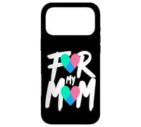 Custodia per iPhone 17 Pro Max Nastro a forma di cuore per la sensibilizzazione sul cancro alla tiroide per la mia mamma