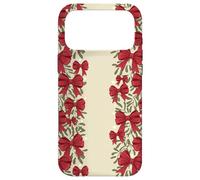 Custodia per iPhone 17 Pro Max Natale Red Bow Garland Pattern Holiday Vischio