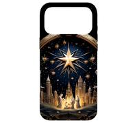 Custodia per iPhone 17 Pro Max Natalizio Nascita di Gesù Presepe Star Christian X-Mas